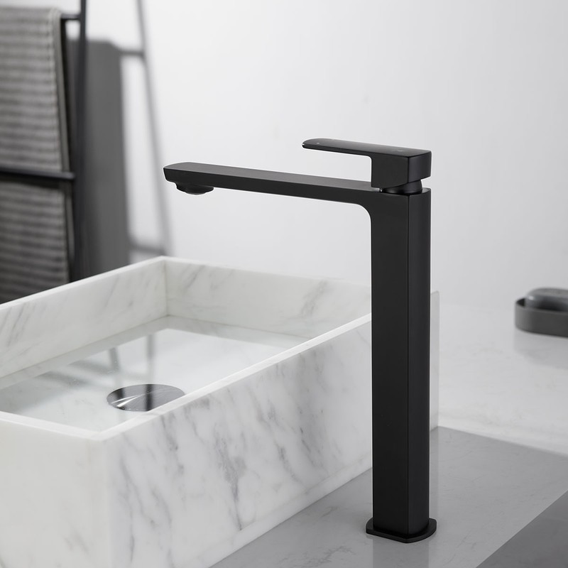 Смеситель для накладной раковины Vincea Next VBF-1N2MB , черный