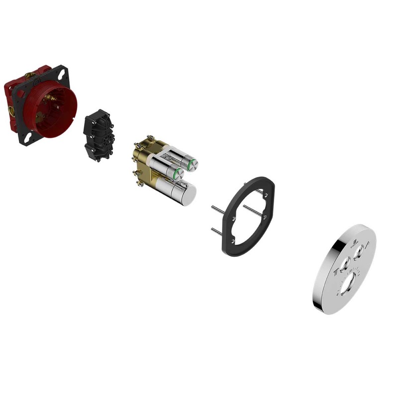 Встраиваемый смеситель для душа Vincea  VSCV-322T-MCH двухфункциональный, термостатический, хром