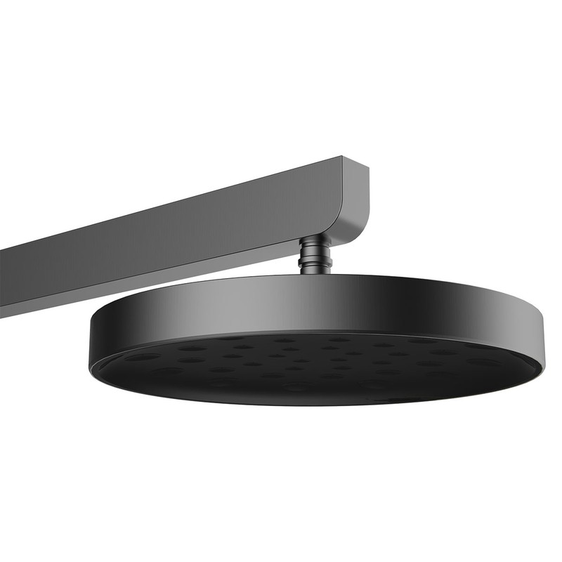 Душевая стойка Vincea  Inspire VSFS-3I11GM с изливом, 30см верх душ, вороненая сталь