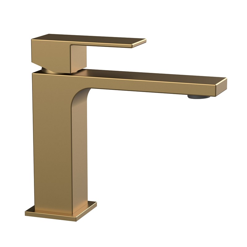 Смеситель для раковины Vincea Cube VBF-1C01BG , брашированное золото