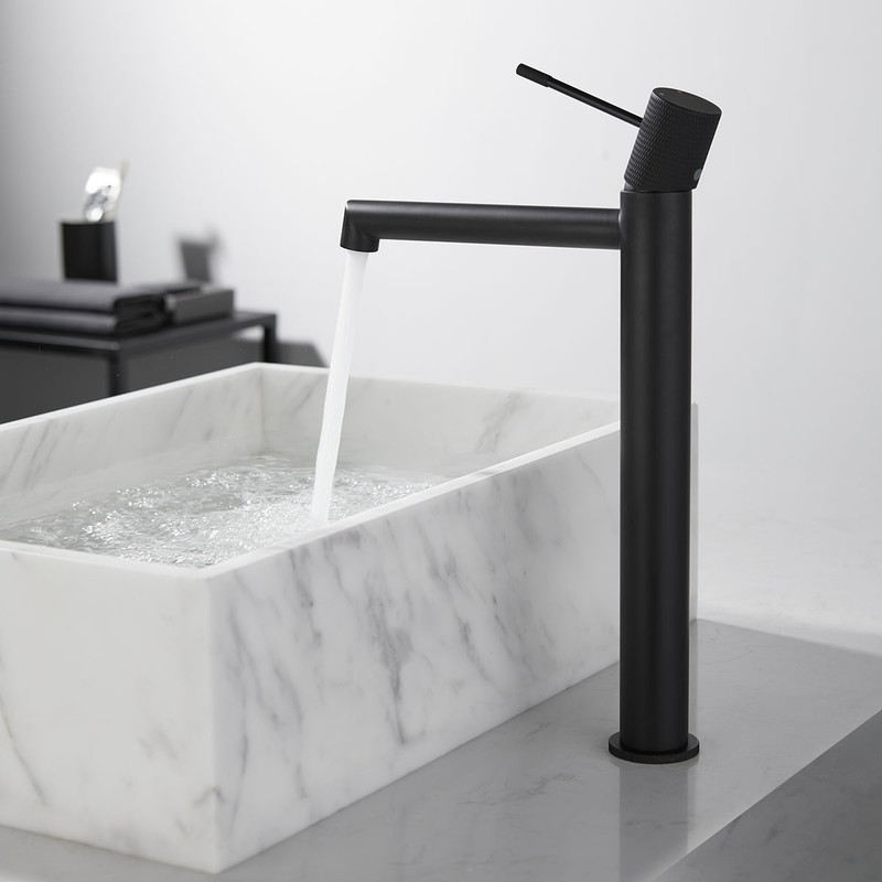 Смеситель для накладной раковины Vincea Desire VBF-1D2MB , черный