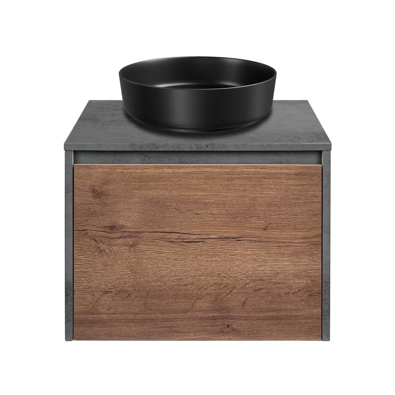 Тумба под раковину Vincea Mesa 60 VMC-2MS600TB подвесная T.Oak Beton