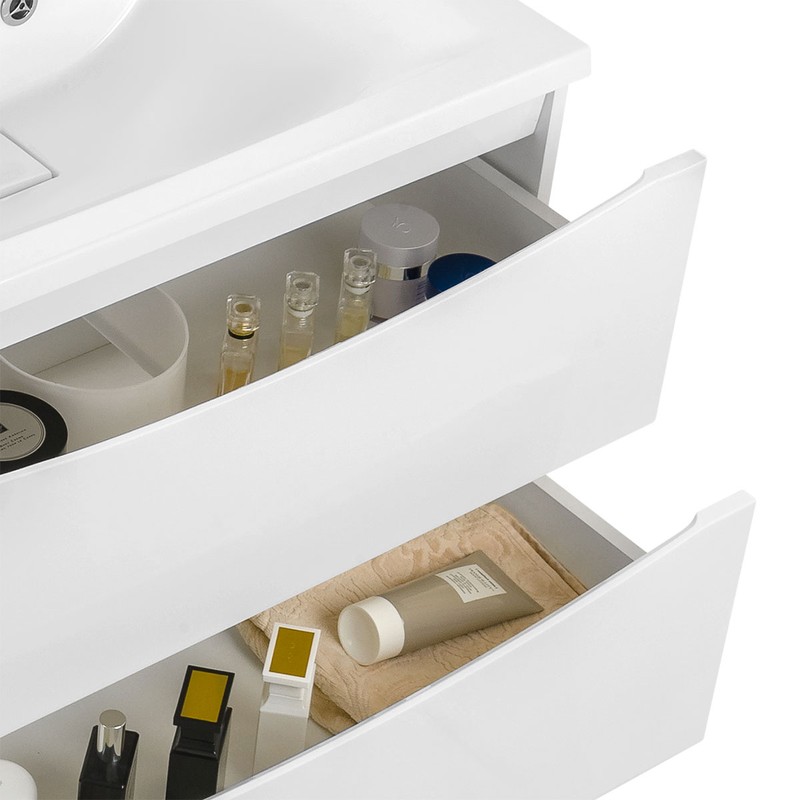 Тумба под раковину Vincea Mia 65 VMC-2MA650GW подвесная G.White