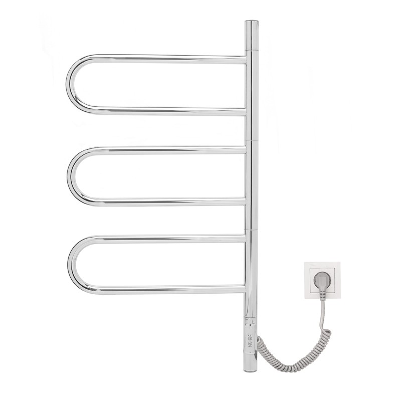 Полотенцесушитель электрический Vincea VTD-1R2CE 44х80, хром, таймер