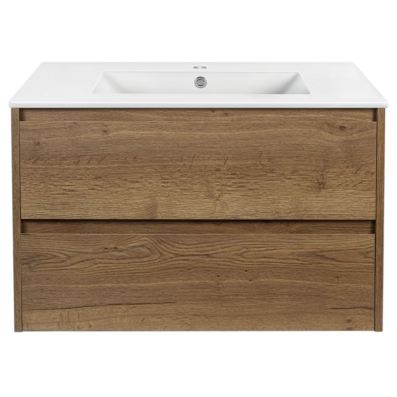 Тумба под раковину Vincea Gio 80 VMC-2G800TO подвесная T.Oak