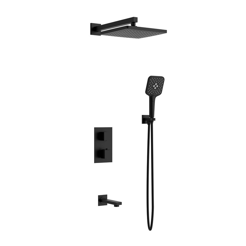 Душевой комплект Vincea  Next VSFW-1N3TMB термостатический встраиваемый, трехрежимный, черный