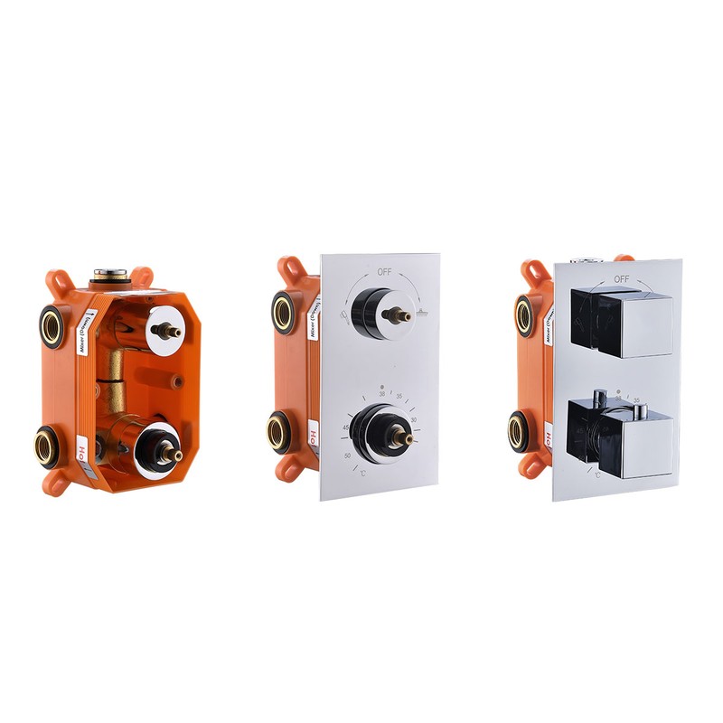 Душевой комплект Vincea  VSFW-102TCH термостатический встраиваемый, двухрежимный, хром