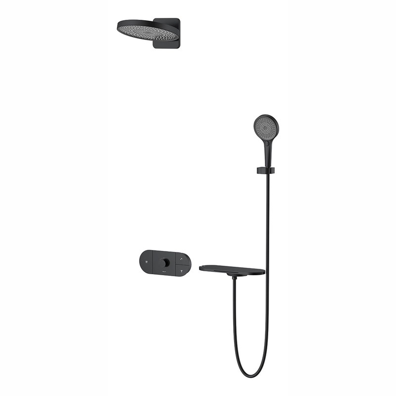 Душевой комплект Vincea  Futura VSFW-2F12TMB термостатический встраиваемый, 3 режима, черный матовый