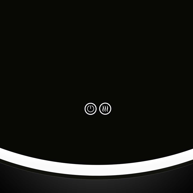 Зеркало LED Vincea  VLM-3DE80-2 80x80 c сенсорным выключателем и диммером, антизапотевание