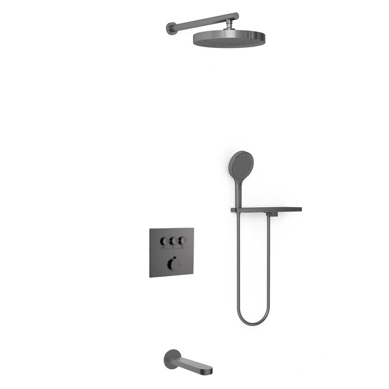 Душевой комплект Vincea  Inspire VSFW-431I2RGM встраиваемый, вороненая сталь