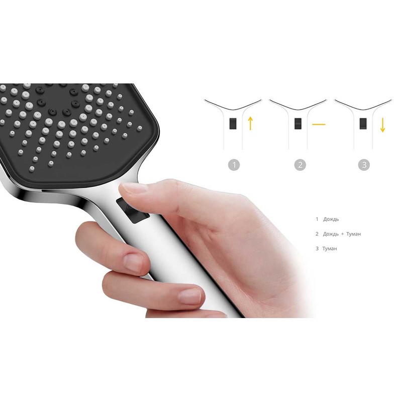 Душевой комплект Vincea  VSFW-421I4MB встраиваемый, двухрежимный, черный