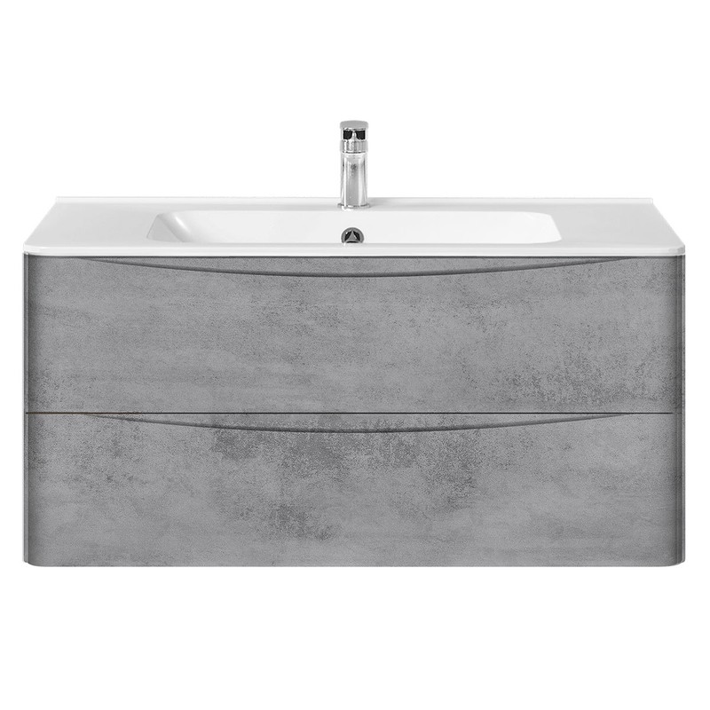 Тумба под раковину Vincea Paola 100 VMC-2P100BT подвесная Beton