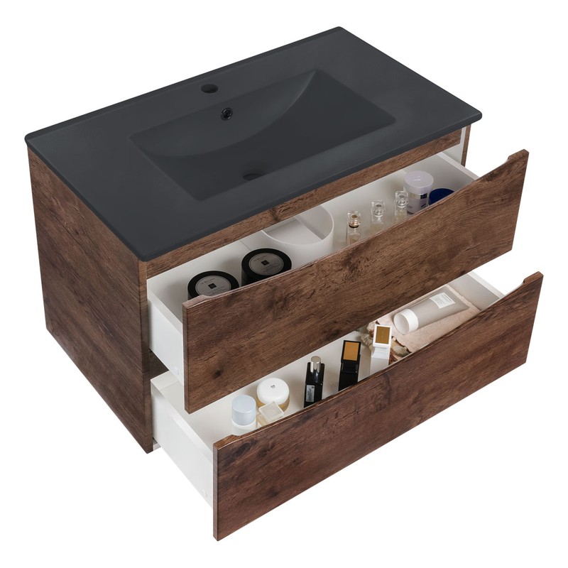 Тумба под раковину Vincea Mia 80 VMC-2MC800RW подвесная R.Wood