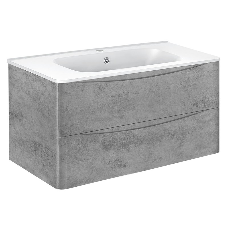 Тумба под раковину Vincea Paola 100 VMC-2P100BT подвесная Beton