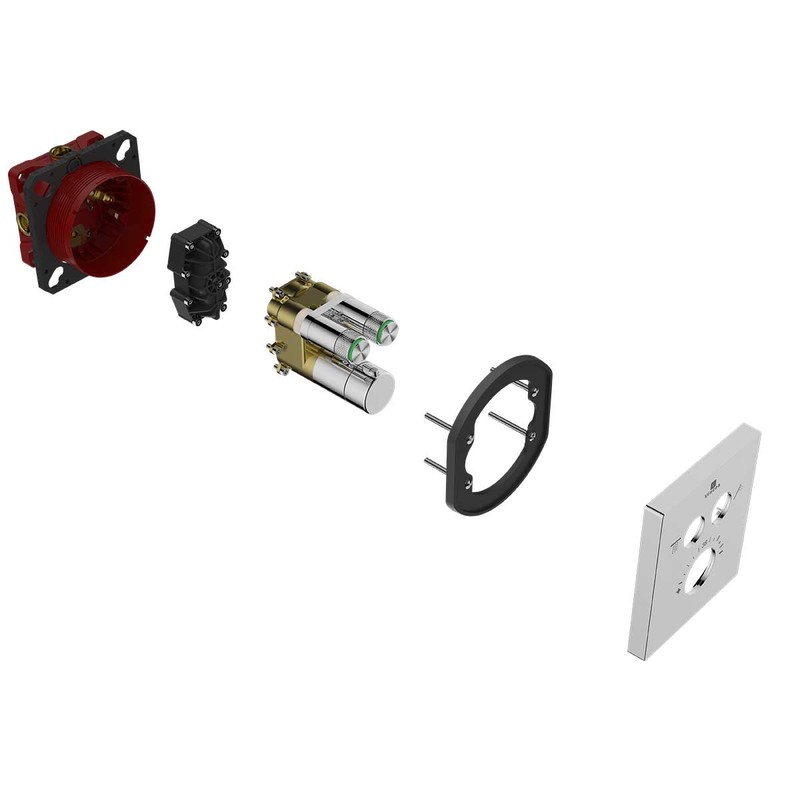 Встраиваемый смеситель для душа Vincea  VSCV-321T-MCH двухфункциональный, термостатический, хром