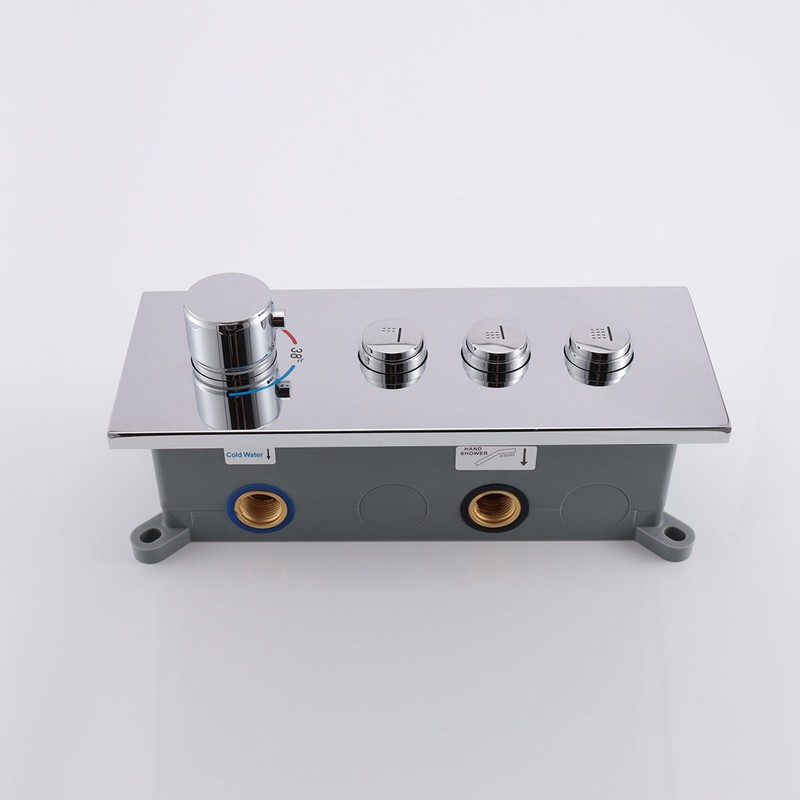 Встраиваемый смеситель для душа Vincea  VSCV-433TCH трехфункциональный, термостатический, хром