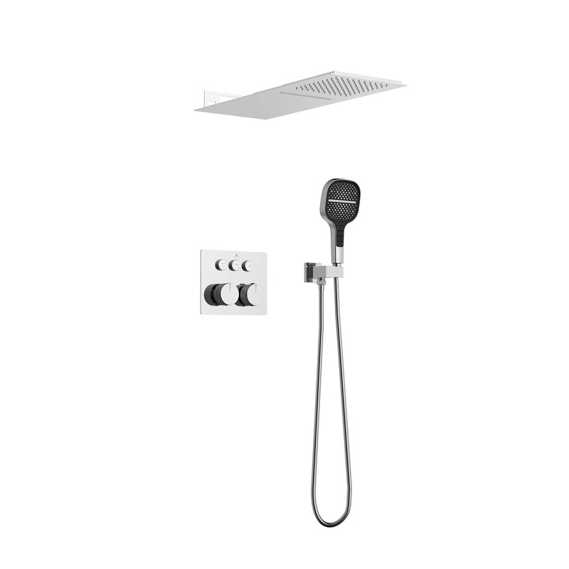 Душевой комплект Vincea  VSFW-401TCH термостатический встраиваемый, трехрежимный, хром