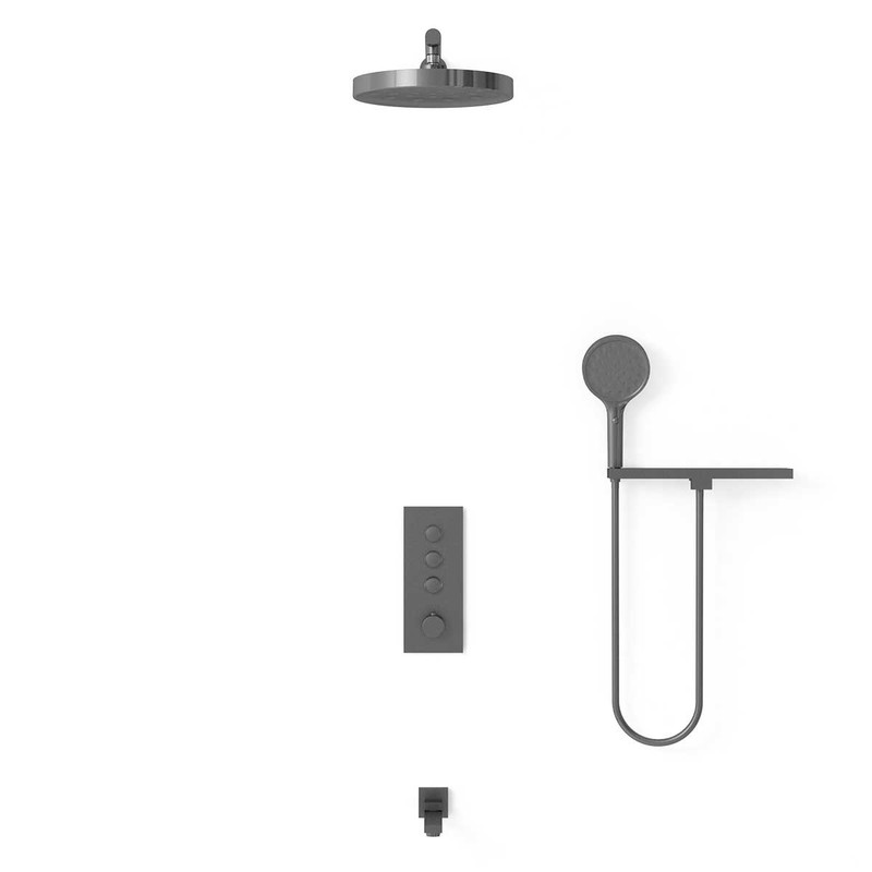 Душевой комплект Vincea  VSFW-433TI2RGM встраиваемый, вороненая сталь