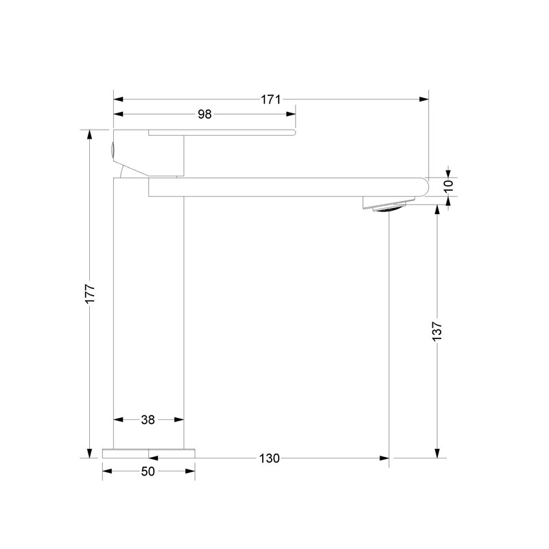 Смеситель для раковины Vincea Vogue (SS) VBF-2VS1GM , вороненая сталь