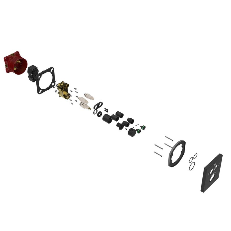 Встраиваемый смеситель для душа Vincea  VSCV-321T-MMB двухфункциональный, термостатический, черный