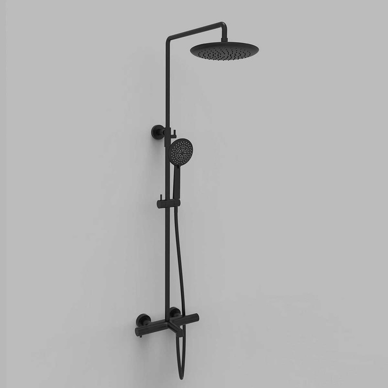 Душевая стойка Vincea  Desire VSFS-1D1TMB термостатическая, черный