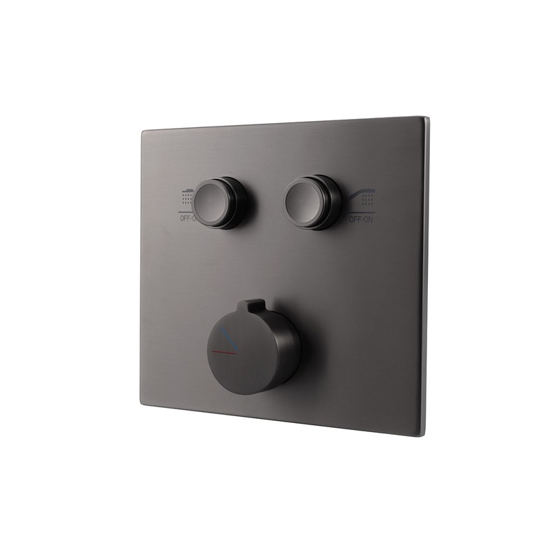 Душевой комплект Vincea  Inspire VSFW-421I4GM встраиваемый, двухрежимный, вороненая сталь