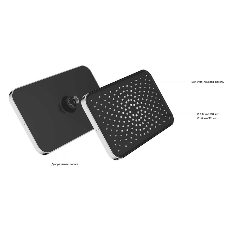 Верхний душ Inspire VSHD-3I4CGM, Черный