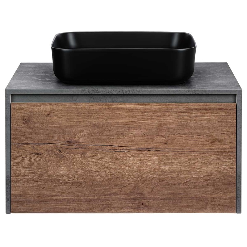 Тумба под раковину Vincea Mesa 80 VMC-2MS800TB подвесная T.Oak Beton