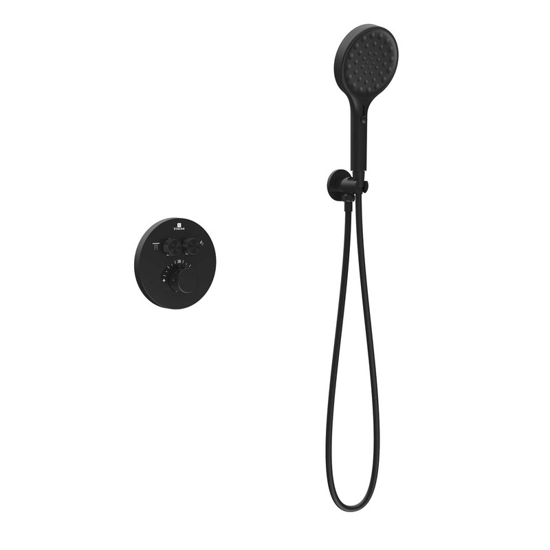 Душевой комплект Vincea  Inspire VSFW-3I22MT3MB встраиваемый, термостатический, двухрежимный, черный