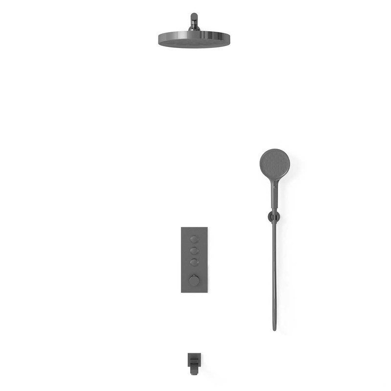 Душевой комплект Vincea  VSFW-433TI2GM встраиваемый, вороненая сталь