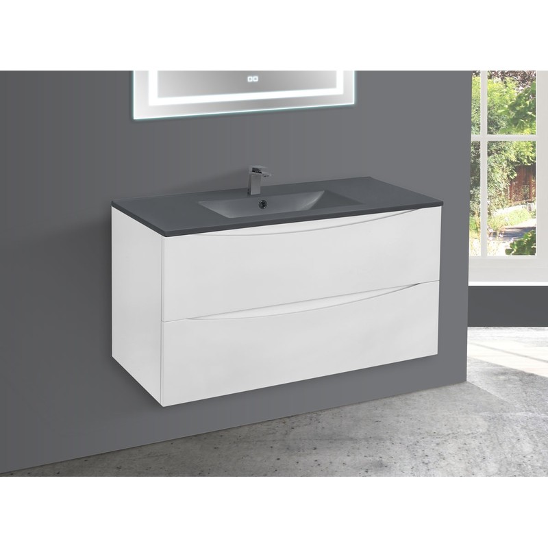 Тумба под раковину Vincea Mia 100 VMC-2MC100GW подвесная G.White