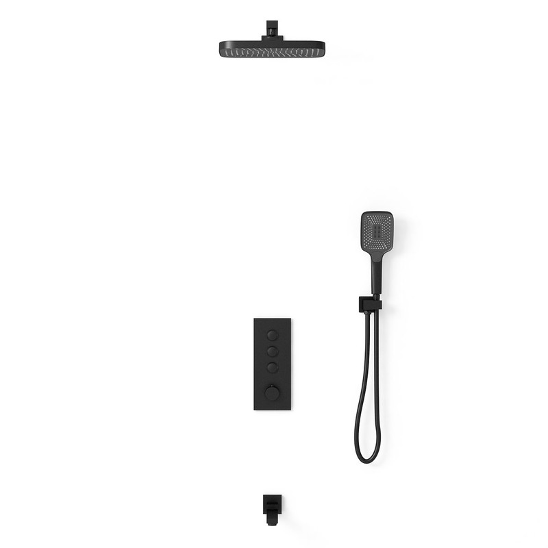 Душевой комплект Vincea  VSFW-433T1MB встраиваемый, термостатический, 3 режима, черный