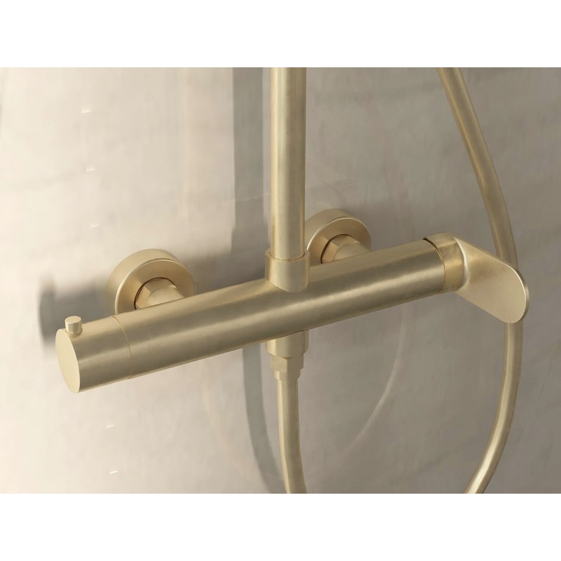 Душевая стойка Vincea  Rondo VSFS-1R0BG без излива, брашированное золото