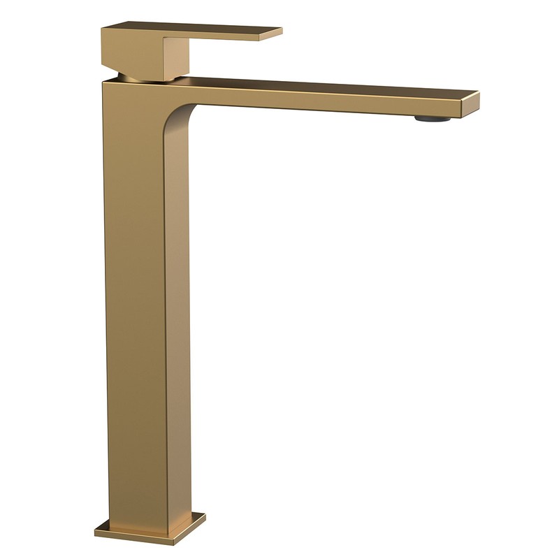 Смеситель для раковины Vincea Cube VBF-1C02BG , брашированное золото