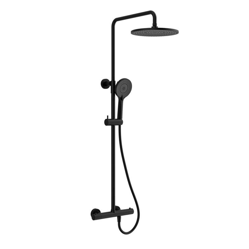 Душевая стойка Vincea  Esse VSFS-1E0TMB термостатическая, черный