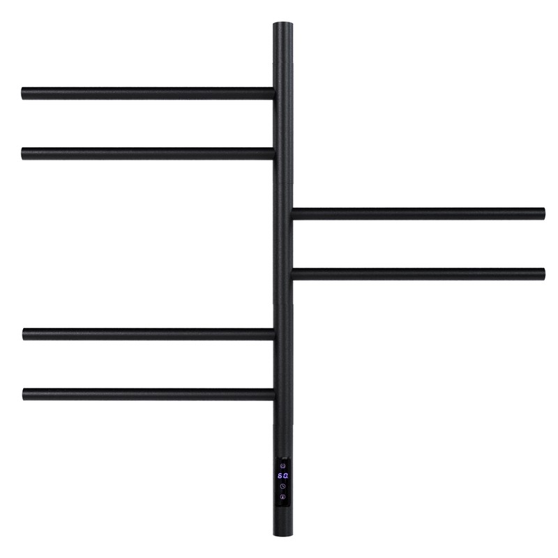 Полотенцесушитель электрический Vincea VTD-1S2CBE 43х80, черный, таймер