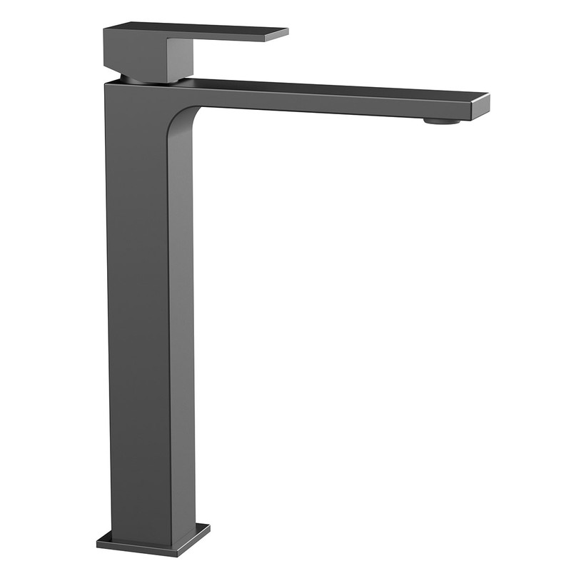 Смеситель для раковины Vincea VinceaCube VBF-1C02GM , вороненая сталь