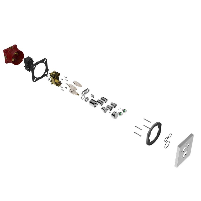 Встраиваемый смеситель для душа Vincea  VSCV-321T-MCH двухфункциональный, термостатический, хром