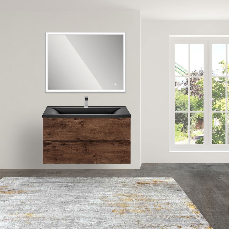 Тумба под раковину Vincea Mia 90 VMC-2MA900RW подвесная R.Wood