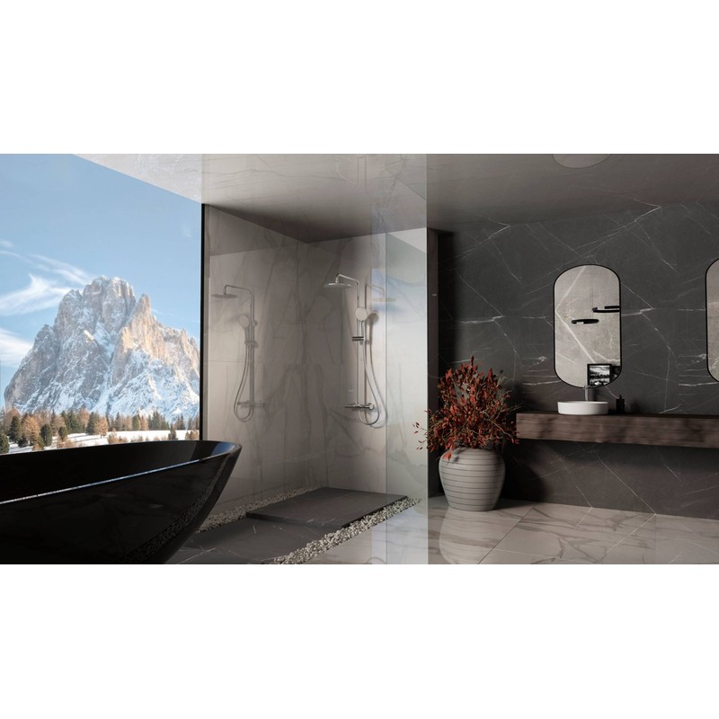 Душевая стойка Vincea  Rondo VSFS-1R1CH с изливом, хром