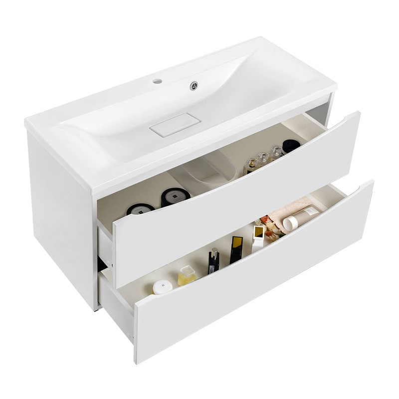 Тумба под раковину Vincea Mia 90 VMC-2MA900GW подвесная G.White