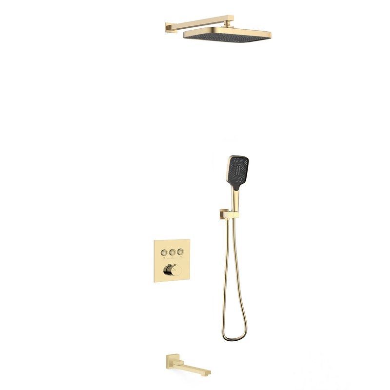 Душевой комплект Vincea  VSFW-4311BG встраиваемый, 3 режима, брашированное золото