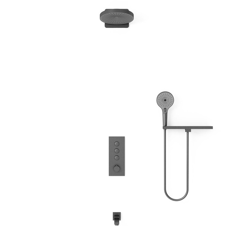 Душевой комплект Vincea  VSFW-433TI1RGM встраиваемый, вороненая сталь