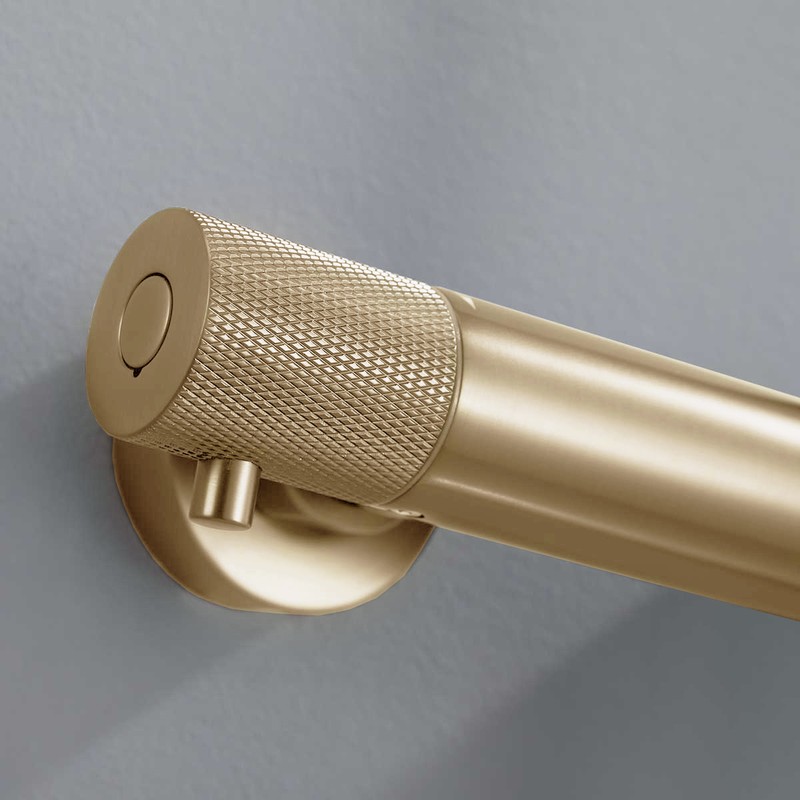 Душевая стойка Vincea  Desire VSFS-1D0TBG термостатическая, брашированное золото