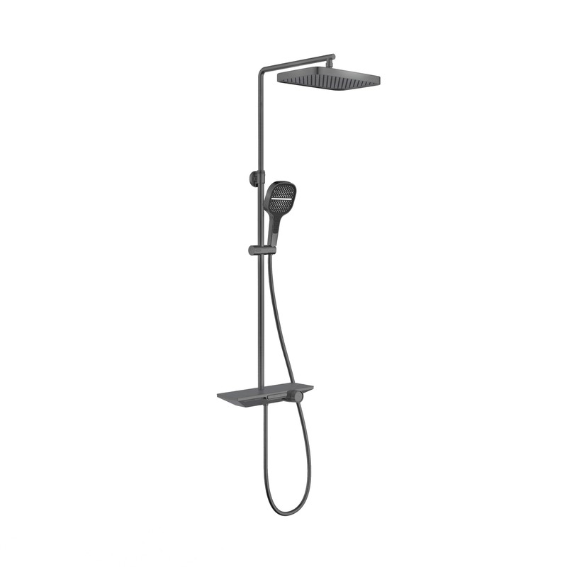 Душевая стойка Vincea  VSFS-411GM с изливом, вороненая сталь