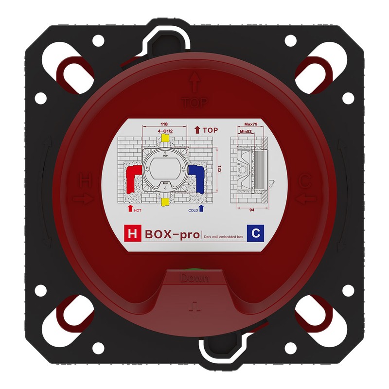 Встраиваемый смеситель для душа Vincea  VSCV-321TMB двухфункциональный, термостатический, черный