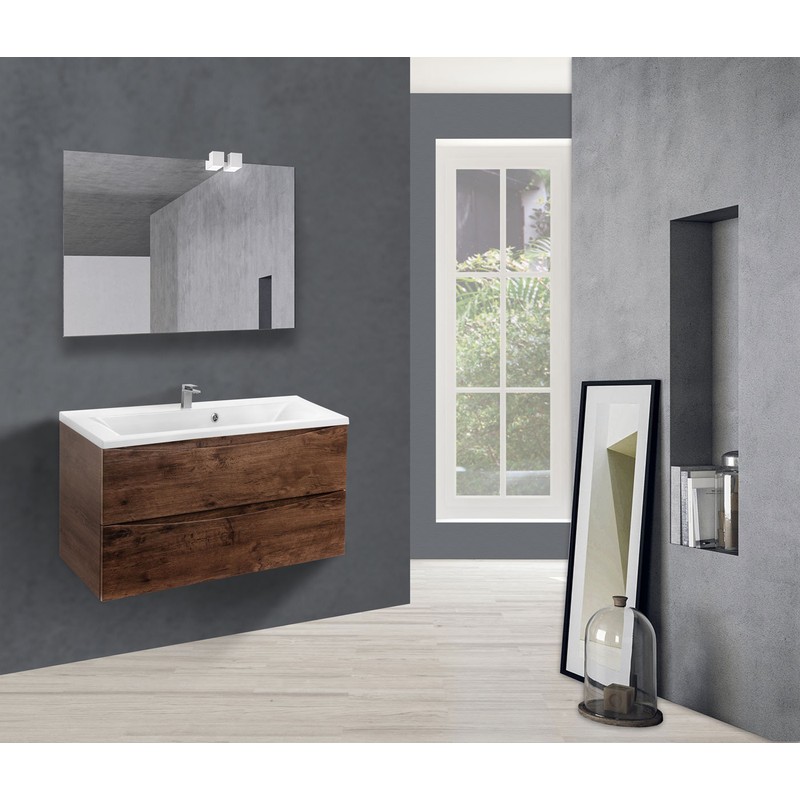 Тумба под раковину Vincea Mia 90 VMC-2MA900RW подвесная R.Wood