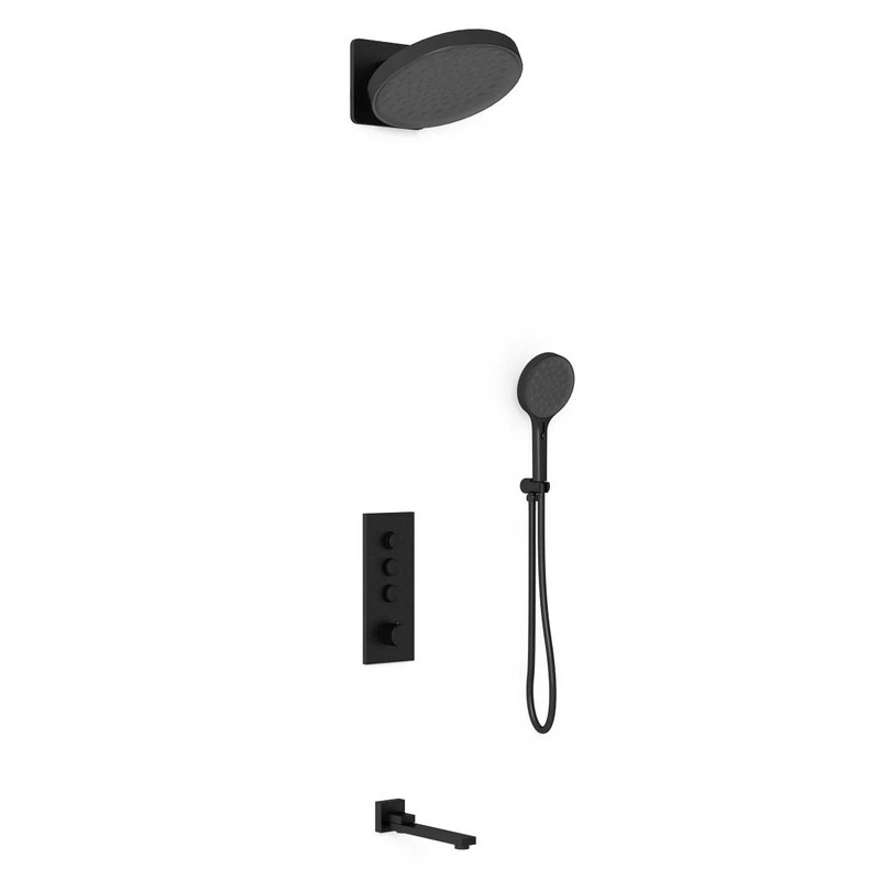 Душевой комплект Vincea  VSFW-433TI3MB встраиваемый, термостатический, трехрежимный, черный