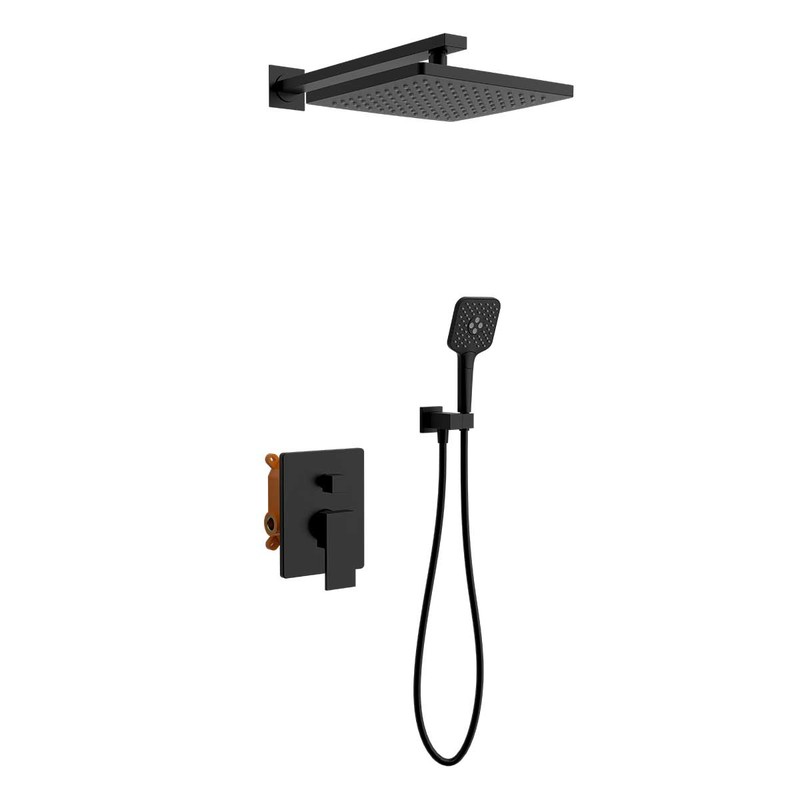 Душевой комплект Vincea  Next VSFW-1N1MB, встраиваемый, 2 режима, ограничитель давления Hi Box, черный