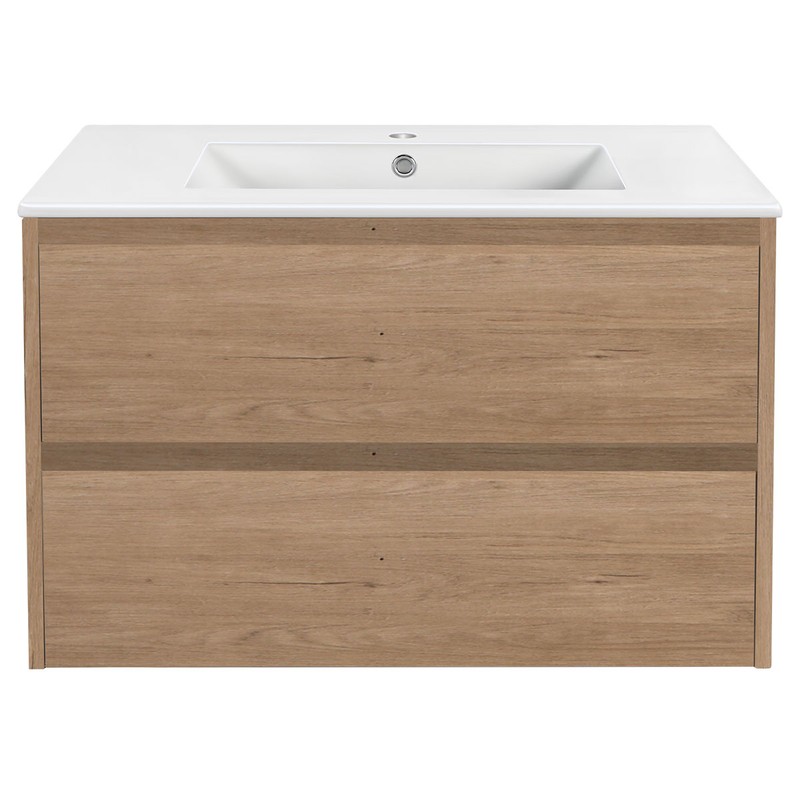 Тумба под раковину Vincea Gio 80 VMC-2G800NO подвесная N.Oak
